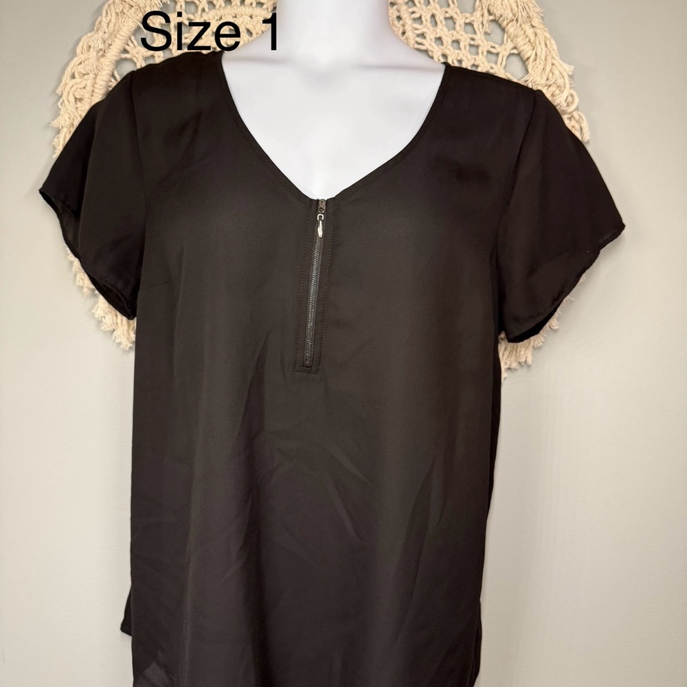 Torrid Black Zipper Blouse